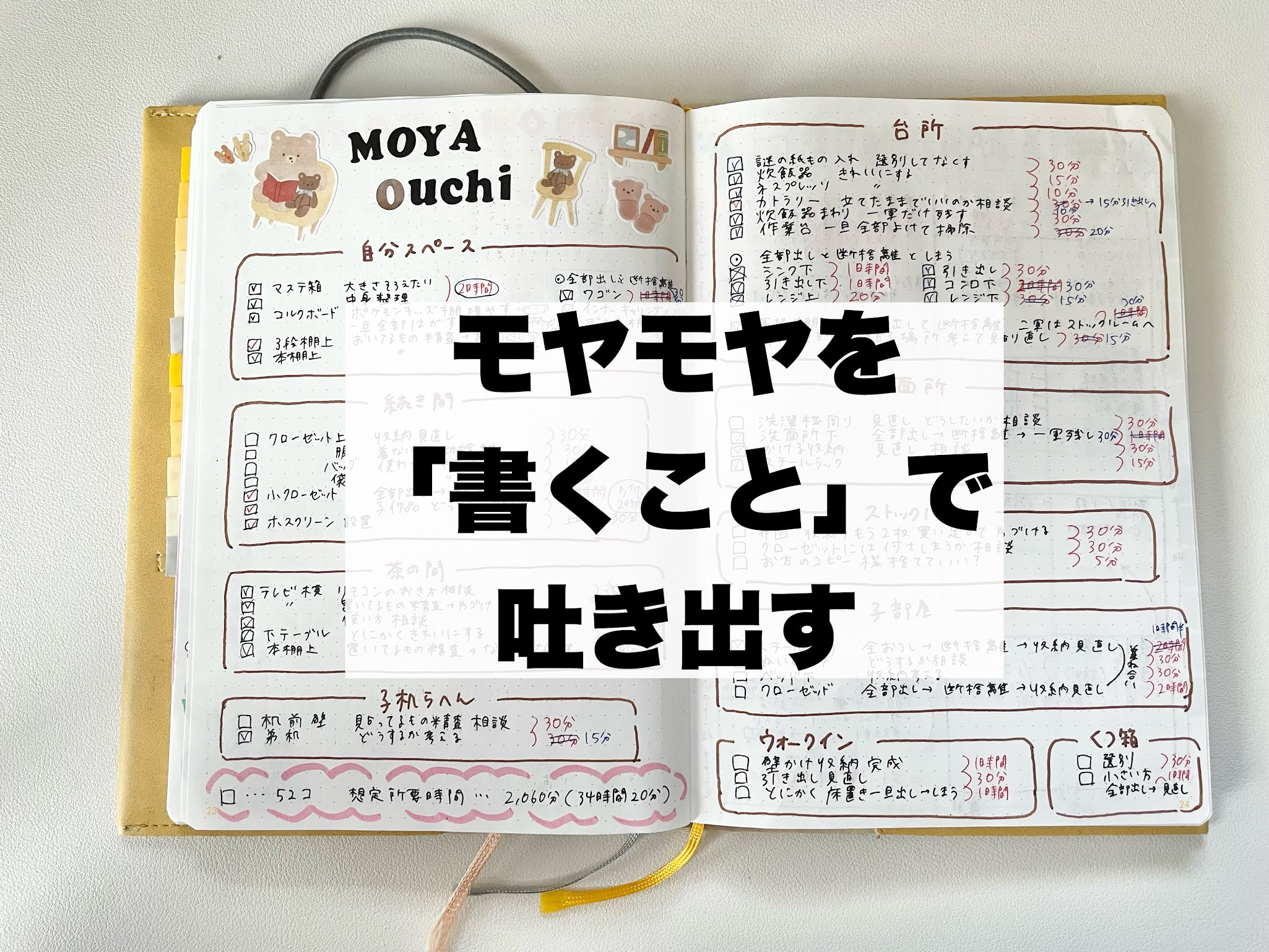 自分の中にあるモヤモヤは「書いて」吐き出す（モヤモヤ吐き出しページの作り方）《文具沼に浸かるなんとなく専業主婦の手帳生活》 | ようぶんぐ